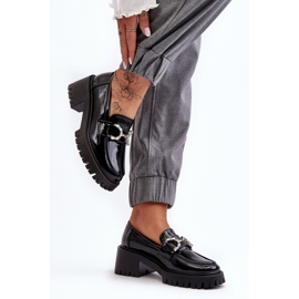 Pantofi negri cu toc lacuit negru 1 Pantofi negri cu toc lacuit negru 1