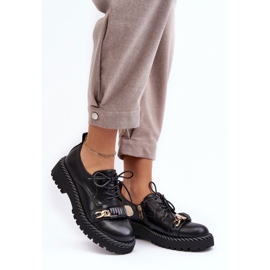 S.Barski Pantofi negri de dama cu platforma negru 1