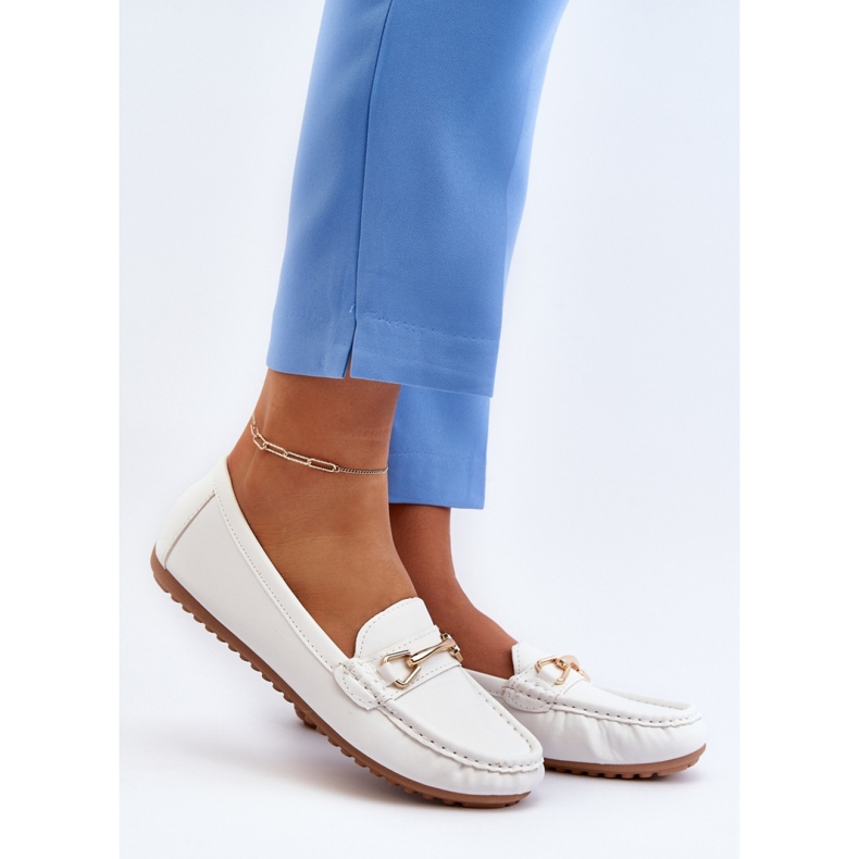 Mocasini NN22-986 Alb 1