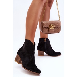 Step in style Cizme de cowboy Model Lewski EV28 Black Velour - Pas in stil negru 1