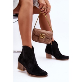 Step in style Cizme de cowboy Model Lewski EV28 Black Velour - Pas in stil negru 2