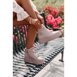 Vinceza Tenisi de dama bej cu platforma 1