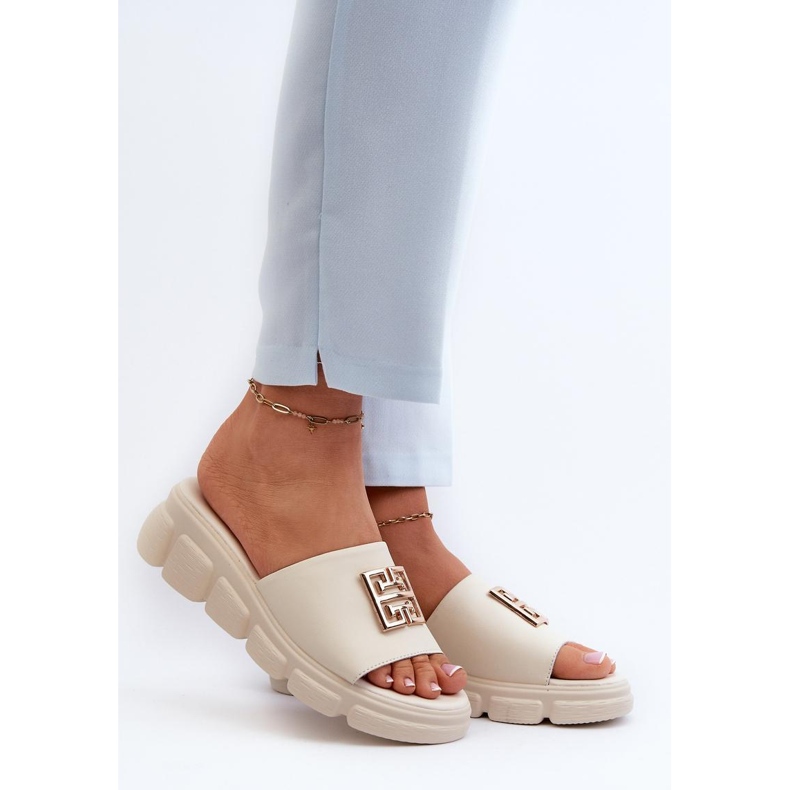 Step in style Sandale Flip-flops Model Vinceza 41444 Bej - Pas în stil 1