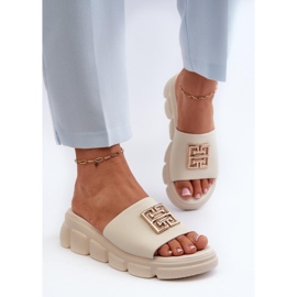 Step in style Sandale Flip-flops Model Vinceza 41444 Bej - Pas în stil 3