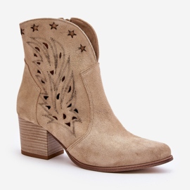 Step in style Cizme Model Lewski 3613 Bej Suede - Pas in stil 2