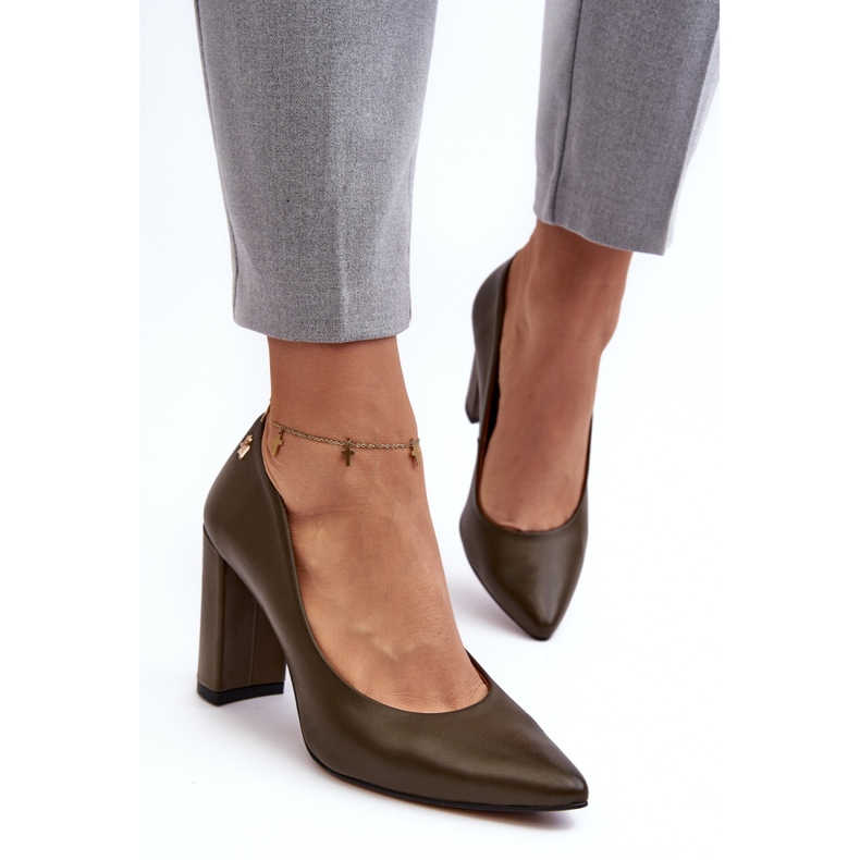 Pompe elegante de dama Laura Messi Verde Inchis 1