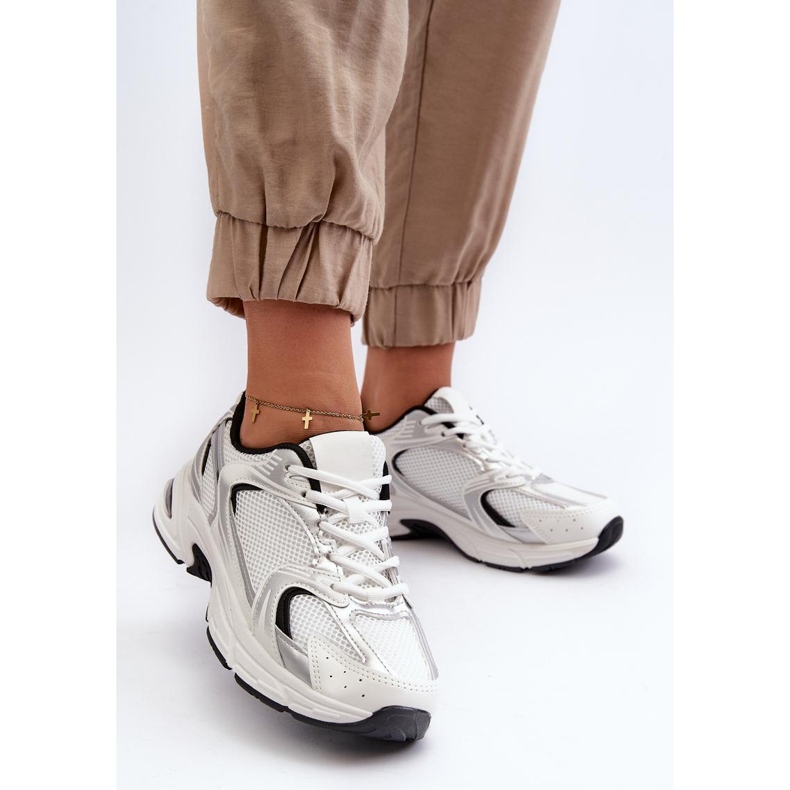 Pantofi sport de damă la modă Alb/Negru 1