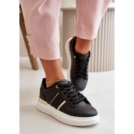 Pantofi sport cu platforma neagra negru 1