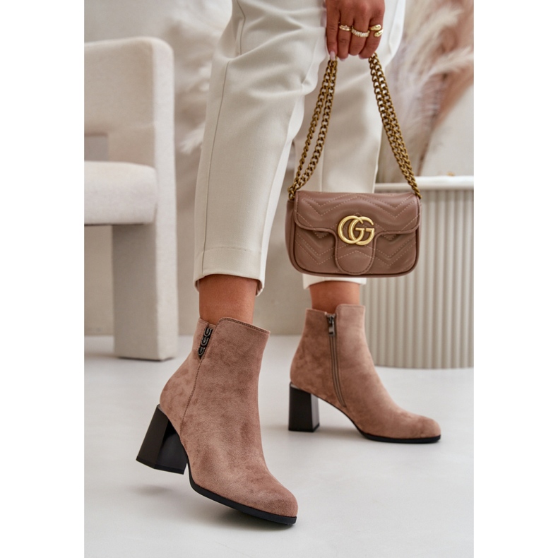 Botine de dama maro bej 1 Botine de dama maro bej 1