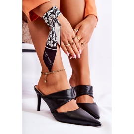 Flip-flops eleganti negri cu toc inalt negru 1