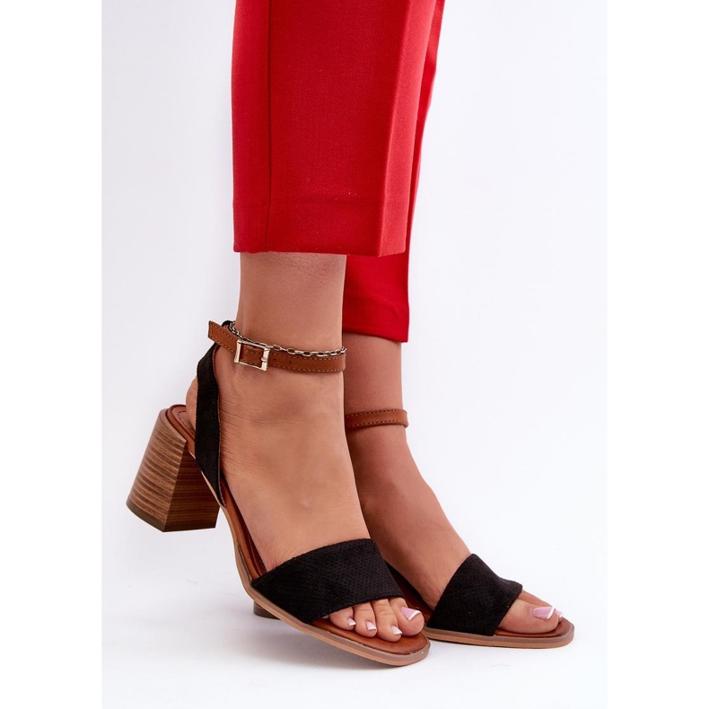 Sandale de damă cu toc înalt Negru 1