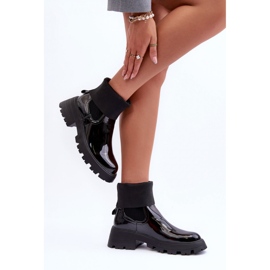 Step in style Cizme Chelsea Model Pavo DES925M Black Lakier - Pas in stil negru 2