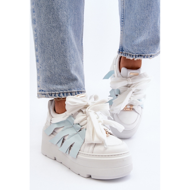 Pantofi sport de damă pe platforma Zazoo Blue albastru 1