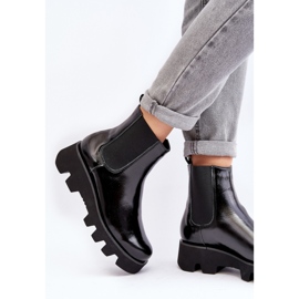 Botine plate dama Laura Messi negre negru 2