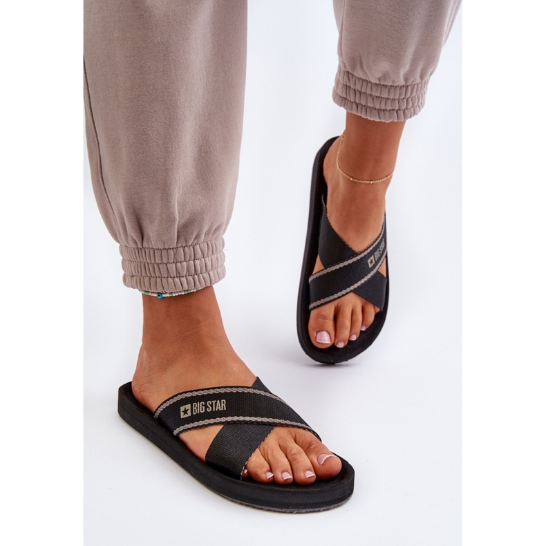 Flip-flops pentru damă Big Star Black negru 2