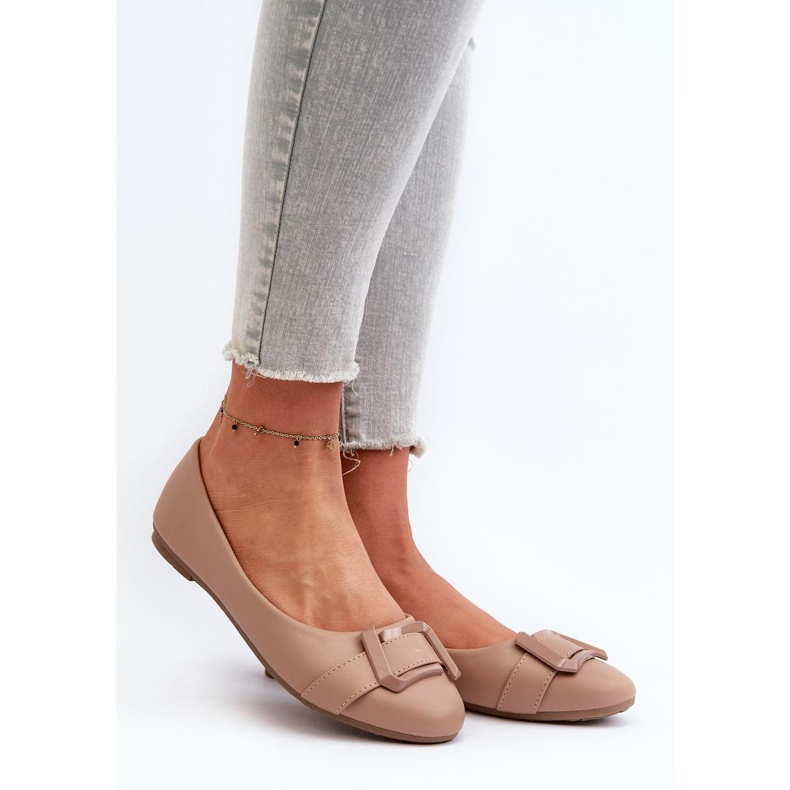 Balerini de dama cu decor Bej 1