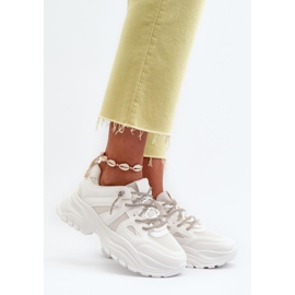 Pantofi sport cu platformă albă 1