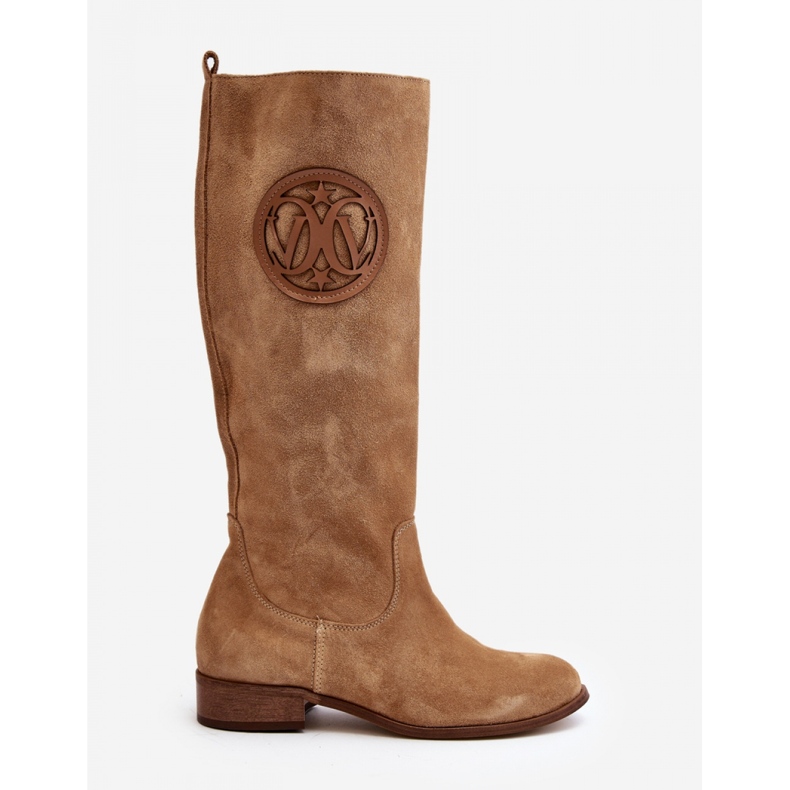 Step in style Cizme Model Zazoo 3367/2 Bej piele intoarsa - Pas in stil 2