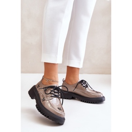 Pantofi de dama cu decoratiuni Bej Inchis 1