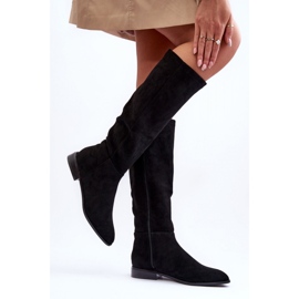 Step in style Cizme Model Eelin MV318 Black Suede - Pas in stil negru 1