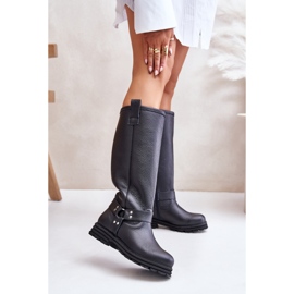 Step in style Cizme Model Lewski 3615 Piele Neagra - Pas in stil negru 1