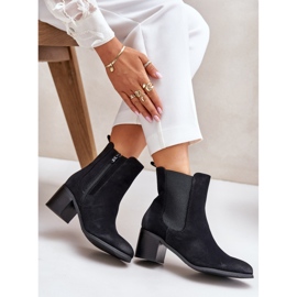 Botine izolate de dama negru 2