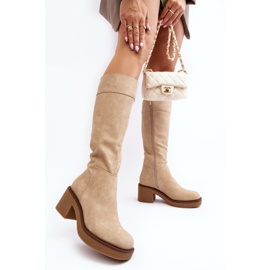 Step in style Cizme Model Calvisa KZ930 Bej - Pas in stil 1