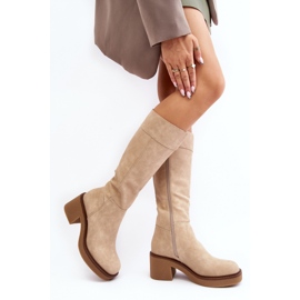 Step in style Cizme Model Calvisa KZ930 Bej - Pas in stil 2