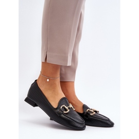 Mocasini de dama cu decor Negru 1
