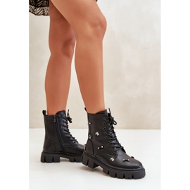 Genți de damă cu decorațiuni negre negru 1 Genți de damă cu decorațiuni negre negru 1