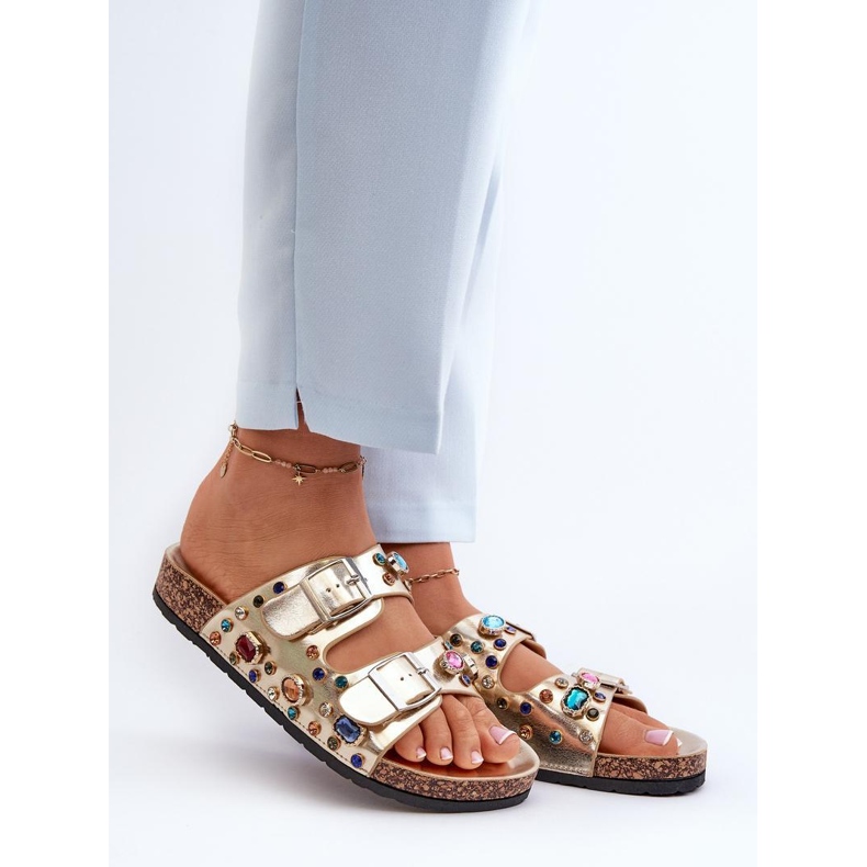 Step in style Sandal Flip-flops Model S.Barski MY121 Gold - Pas în stil galben 1