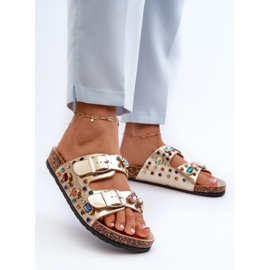 Step in style Sandal Flip-flops Model S.Barski MY121 Gold - Pas în stil galben 3