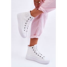 Pantofi înalți pentru damă Big Star White alb 1