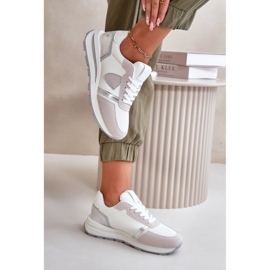 Pantofi Sport Dama Cu Alb Sclipici 1