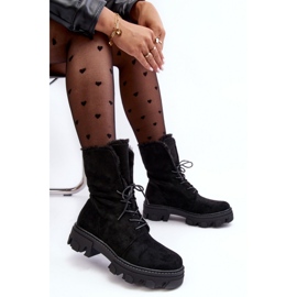 PS1 Muncitori De Damă De Căprioară Cu Blană, Negru 1