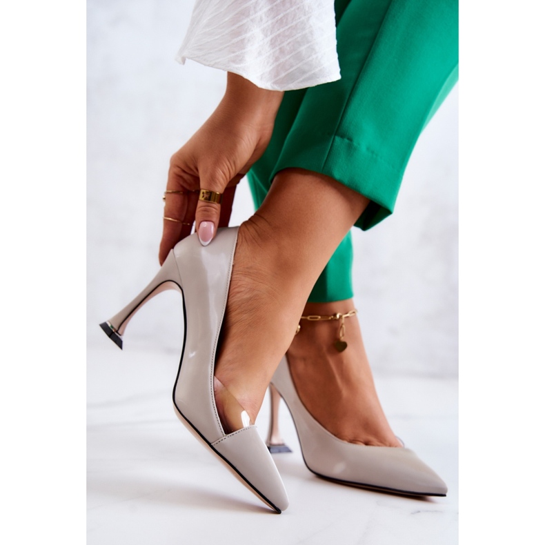 Step in style Tocuri înalte Model Tamira F6102 Gri deschis - Pas în stil 1