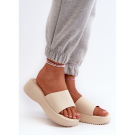 Step in style Sandale Flip-flops Model Vimarils 695-01 Light Beige - Pas în stil bej 1
