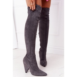 Step in style Cizme Model Lu Boo XW37356 Gri Suede - Pas in stil 1