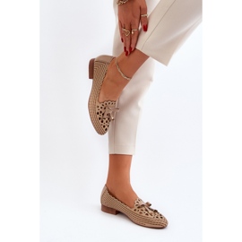 Step in style Balerini Model Nestavia ASA222-1 Bej - Pas în stil 2