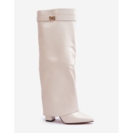 Step in style Cizme Model Avamora CLS-296 Bej Deschis - Pas in stil 2