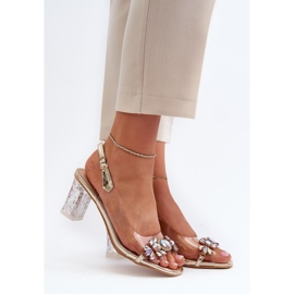 Step in style Sandale Model Da MR38-444 Gold - Pas în stil galben 1