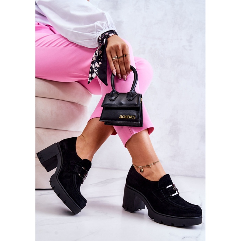 Step in style Pantofi Model Harmell 20097 Black Suede - Pas în stil negru 2