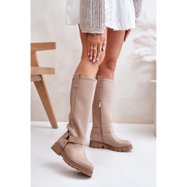 Step in style Cizme Model Lewski 3615 Bej Piele - Pas in stil 1