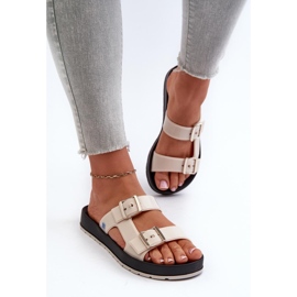 Step in style Sandale Flip-flops Model Zaxy LL285072 Bej deschis - Pas în stil 2