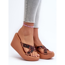 Step in style Sandal Flip-flops Model 83520 Ipanema High Fashion Slide Fem Brown - Pas în stil maro 1