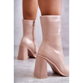 Step in style Cizme Model Margit C-229 Bej - Pas in stil roz 1