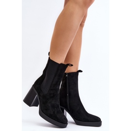 Step in style Botine Model Piovere 8600 Black Suede - Pas în stil negru 2