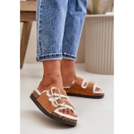 Step in style Papuci Model Ezilena WSL-200 Camel - Pas in stil maro 1