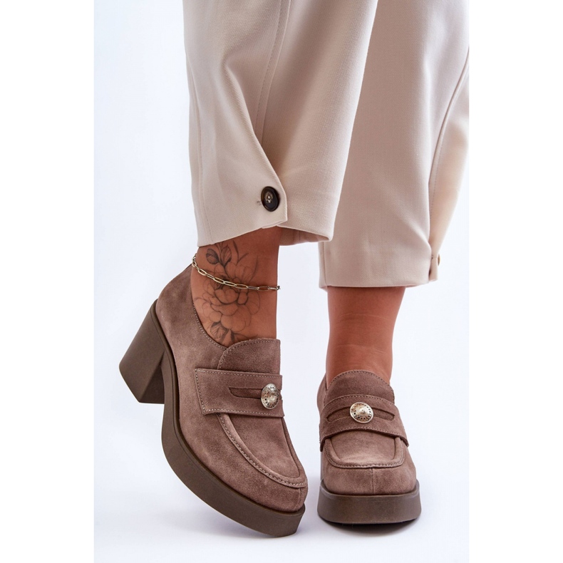 Step in style Pantofi Model Dunadia 20148 Bej Suede - Pas in stil 1