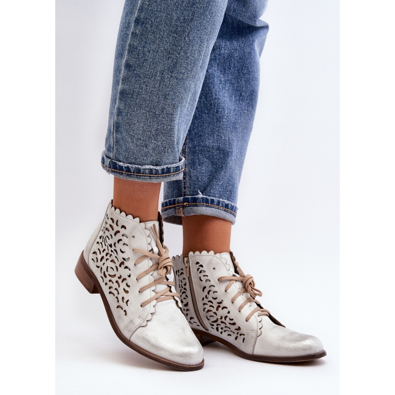 Step in style Cizme Model Zazoo 2871/005 Argintiu - Pas in stil gri 1